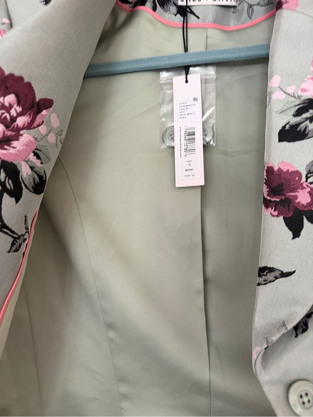 Alice + Olivia jacquard floral blazer - Picture 2 of 3